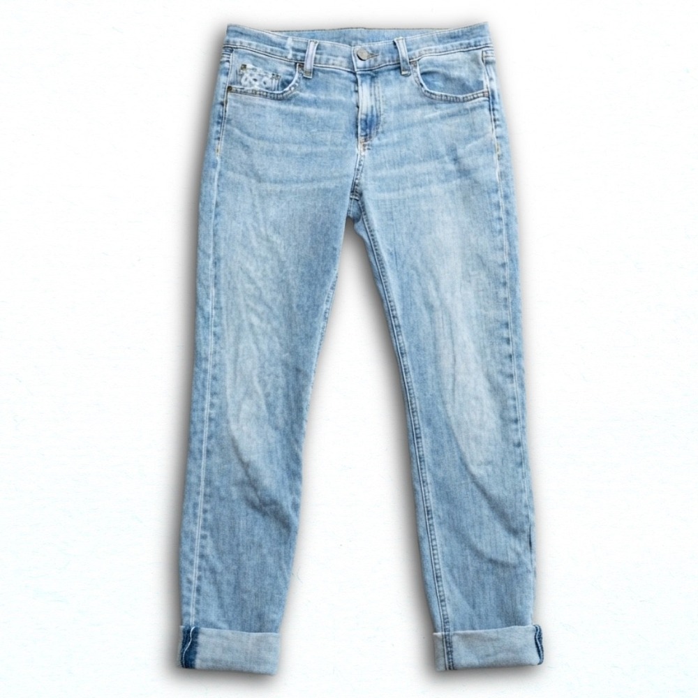 Rag & Bone/JEAN Women 28 Light Wash Slim Boyfriend Denim Jeans Blue